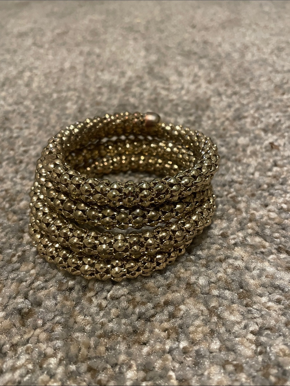 Cache Gold Beaded Coil Bracelet